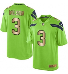 Nike Seahawks #3 Russell Wilson Green Mens Stitched NFL Limited Gold Rush Jersey Nike Seahawks #3 Russell Wilson Green Mens Stitched NFL Limited Gold Rush Jersey