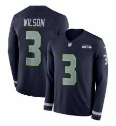 Nike Seahawks 3 Russell Wilson Navy Therma Long Sleeve NFL Jersey Nike Seahawks 3 Russell Wilson Navy Therma Long Sleeve NFL Jersey