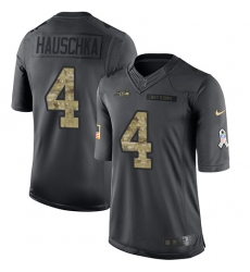 Nike Seahawks #4 Steven Hauschka Black Mens Stitched NFL Limited 2016 Salute to Service Jersey Nike Seahawks #4 Steven Hauschka Black Mens Stitched NFL Limited 2016 Salute to Service Jersey
