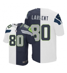 Nike Seahawks #80 Steve Largent White Steel Blue Mens Stitched NFL Elite Split Jersey Nike Seahawks #80 Steve Largent White Steel Blue Mens Stitched NFL Elite Split Jersey