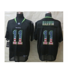 Nike Seattle Seahawks 11 Percy Harvin Black Elite USA Flag Fashion NFL Jersey Nike Seattle Seahawks 11 Percy Harvin Black Elite USA Flag Fashion NFL Jersey