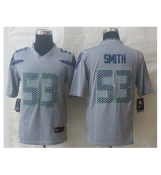 Nike Seattle Seahawks 53 Malcolm Smith Grey LIMITED NFL Jersey Nike Seattle Seahawks 53 Malcolm Smith Grey LIMITED NFL Jersey