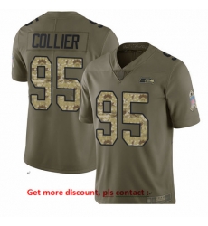 Seahawks 95 L J Collier Olive Camo Men Stitched Football Limited 2017 Salute To Service Jersey Seahawks 95 L J Collier Olive Camo Men Stitched Football Limited 2017 Salute To Service Jersey