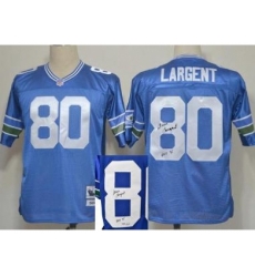 Seattle Seahawks 80 Steve Largent Blue Throwback M&N Signed NFL Jerseys Seattle Seahawks 80 Steve Largent Blue Throwback M&N Signed NFL Jerseys