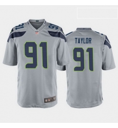men darrell taylor seattle seahawks gray game jersey men darrell taylor seattle seahawks gray game jersey