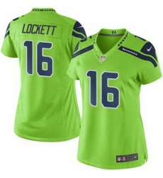 Nike Seahawks #16 Tyler Lockett Green Womens Stitched NFL Limited Rush Jersey Nike Seahawks #16 Tyler Lockett Green Womens Stitched NFL Limited Rush Jersey