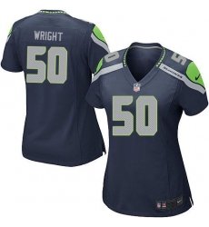 Nike Seahawks #50 K J Wright Steel Blue Team Color Womens Stitched NFL Elite Jersey Nike Seahawks #50 K J Wright Steel Blue Team Color Womens Stitched NFL Elite Jersey