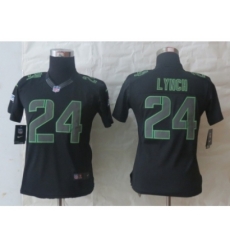 Nike Women Seattle Seahawks #24 Lynch Black Jerseys(Impact Limited) Nike Women Seattle Seahawks #24 Lynch Black Jerseys(Impact Limited)