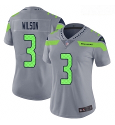 Seahawks #3 Russell Wilson Gray Women Stitched Football Limited Inverted Legend Jersey Seahawks #3 Russell Wilson Gray Women Stitched Football Limited Inverted Legend Jersey