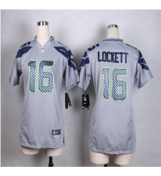Women Nike Seahawks #16 Tyler Lockett Grey Alternate Stitched NFL Elite Jersey Women Nike Seahawks #16 Tyler Lockett Grey Alternate Stitched NFL Elite Jersey