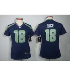 Women Nike Seattle Seahawks 18# Sidney Rice Blue Color NFL LIMITED Jerseys Women Nike Seattle Seahawks 18# Sidney Rice Blue Color NFL LIMITED Jerseys