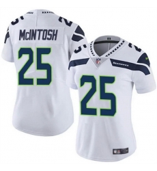 Women Seattle Seahawks 25 Kenny McIntosh White Vapor Limited Stitched Football Jersey Women Seattle Seahawks 25 Kenny McIntosh White Vapor Limited Stitched Football Jersey