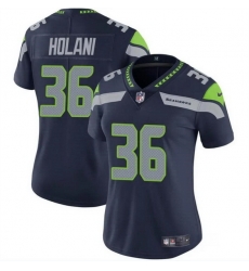 Women Seattle Seahawks 36 George Holani Navy Vapor Limited Stitched Football Jersey Women Seattle Seahawks 36 George Holani Navy Vapor Limited Stitched Football Jersey