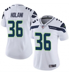 Women Seattle Seahawks 36 George Holani White Vapor Limited Stitched Football Jersey Women Seattle Seahawks 36 George Holani White Vapor Limited Stitched Football Jersey