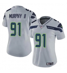 Women Seattle Seahawks 91 Byron Murphy II 2024 Draft Grey Vapor Limited Stitched Football Jersey Women Seattle Seahawks 91 Byron Murphy II 2024 Draft Grey Vapor Limited Stitched Football Jersey
