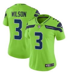 Womens Nike Seahawks #3 Russell Wilson Green Stitched NFL Limited Rush Jersey Womens Nike Seahawks #3 Russell Wilson Green Stitched NFL Limited Rush Jersey