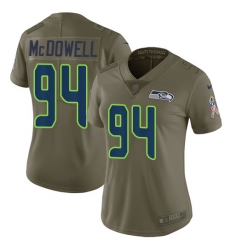 Womens Nike Seahawks #94 Malik McDowell Olive Stitched NFL Limited 2017 Salute to Service Jersey Womens Nike Seahawks #94 Malik McDowell Olive Stitched NFL Limited 2017 Salute to Service Jersey