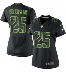 Womens Nike Seattle Seahawks 25 Richard Sherman Limited Black Impact NFL Jersey Womens Nike Seattle Seahawks 25 Richard Sherman Limited Black Impact NFL Jersey