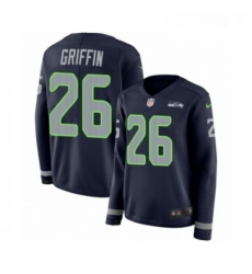 Womens Nike Seattle Seahawks 26 Shaquill Griffin Limited Navy Blue Therma Long Sleeve NFL Jersey Womens Nike Seattle Seahawks 26 Shaquill Griffin Limited Navy Blue Therma Long Sleeve NFL Jersey