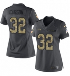 Womens Nike Seattle Seahawks 32 Chris Carson Limited Black 2016 Salute to Service NFL Jersey Womens Nike Seattle Seahawks 32 Chris Carson Limited Black 2016 Salute to Service NFL Jersey