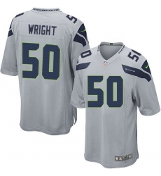 Nike Seahawks #50 K J Wright Grey Alternate Youth Stitched NFL Elite Jersey Nike Seahawks #50 K J Wright Grey Alternate Youth Stitched NFL Elite Jersey