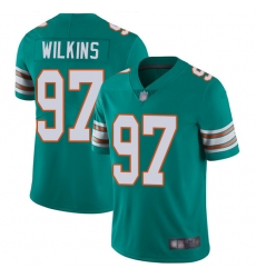 Dolphins 97 Christian Wilkins Aqua Green Alternate Men Stitched Football Vapor Untouchable Limited Jersey Dolphins 97 Christian Wilkins Aqua Green Alternate Men Stitched Football Vapor Untouchable Limited Jersey