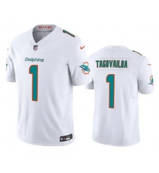 Men Miami Dolphins 1 Tua Tagovailoa White 2023 F U S E Vapor Limited Stitched Football Jersey Men Miami Dolphins 1 Tua Tagovailoa White 2023 F U S E Vapor Limited Stitched Football Jersey