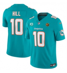 Men Miami Dolphins 10 Tyreek Hill Aqua 2023 F U S E With 2 Star C Patch And John Madden Patch Vapor Limited Stitched Football Jersey Men Miami Dolphins 10 Tyreek Hill Aqua 2023 F U S E With 2 Star C Patch And John Madden Patch Vapor Limited Stitched Football Jersey