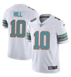 Men Miami Dolphins 10 Tyreek Hill White Color Rush Limited Stitched Football Jersey Men Miami Dolphins 10 Tyreek Hill White Color Rush Limited Stitched Football Jersey