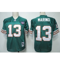 Men Miami Dolphins #13 Dan Marino Green 75TH Throwback Jersey Men Miami Dolphins #13 Dan Marino Green 75TH Throwback Jersey