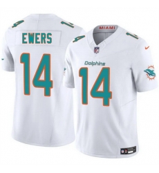 Men Miami Dolphins 14 Quinn Ewers White 2025 Draft F U S E Vapor Limited Stitched Football Jersey Men Miami Dolphins 14 Quinn Ewers White 2025 Draft F U S E Vapor Limited Stitched Football Jersey