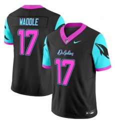 Men Miami Dolphins 17 Jaylen Waddle Black F U S E Miami Vice Vapor Limited Stitched Football Jersey Men Miami Dolphins 17 Jaylen Waddle Black F U S E Miami Vice Vapor Limited Stitched Football Jersey
