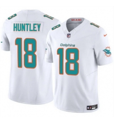 Men Miami Dolphins 18 Tyler Huntley White 2024 F U S E Vapor Limited Stitched Football Jersey Men Miami Dolphins 18 Tyler Huntley White 2024 F U S E Vapor Limited Stitched Football Jersey