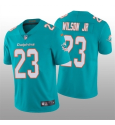 Men Miami Dolphins 23 Jeff Wilson Jr 2022 Aqua Vapor Untouchable Limited Stitched Jersey Men Miami Dolphins 23 Jeff Wilson Jr 2022 Aqua Vapor Untouchable Limited Stitched Jersey