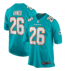 Men Miami Dolphins 26 Salvon Ahmed Aqua Stitched Game Football Jersey Men Miami Dolphins 26 Salvon Ahmed Aqua Stitched Game Football Jersey