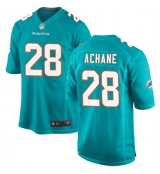 Men Miami Dolphins 28 De 27Von Achane Aqua Stitched Game Jersey Men Miami Dolphins 28 De 27Von Achane Aqua Stitched Game Jersey