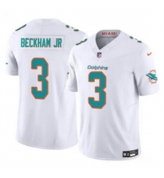 Men Miami Dolphins 3 Odell Beckham Jr White 2023 F U S E Vapor Limited Stitched Football Jersey Men Miami Dolphins 3 Odell Beckham Jr White 2023 F U S E Vapor Limited Stitched Football Jersey