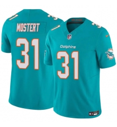Men Miami Dolphins 31 Raheem Mostert Aqua 2023 F U S E Vapor Limited Stitched Football Jersey Men Miami Dolphins 31 Raheem Mostert Aqua 2023 F U S E Vapor Limited Stitched Football Jersey