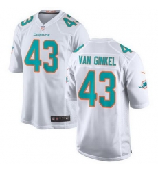 Men Miami Dolphins 43 Andrew Van Ginkel White Stitched Football Jersey Men Miami Dolphins 43 Andrew Van Ginkel White Stitched Football Jersey