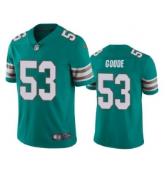 Men Miami Dolphins 53 Cameron Goode Aqua Color Rush Limited Stitched Football Jersey Men Miami Dolphins 53 Cameron Goode Aqua Color Rush Limited Stitched Football Jersey