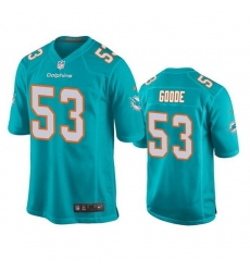 Men Miami Dolphins 53 Cameron Goode Aqua Stitched Football Jersey Men Miami Dolphins 53 Cameron Goode Aqua Stitched Football Jersey