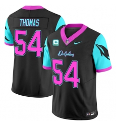 Men Miami Dolphins 54 Zach Thomas Black F U S E With 4 Star C Patch Miami Vice Vapor Limited Stitched Football Jersey Men Miami Dolphins 54 Zach Thomas Black F U S E With 4 Star C Patch Miami Vice Vapor Limited Stitched Football Jersey