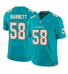 Men Miami Dolphins 58 Shaquil Barrett Aqua 2023 F U S E Vapor Limited Stitched Football Jersey Men Miami Dolphins 58 Shaquil Barrett Aqua 2023 F U S E Vapor Limited Stitched Football Jersey