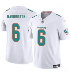 Men Miami Dolphins 6 Malik Washington White 2025 F U S E Vapor Limited Stitched Football Jersey Men Miami Dolphins 6 Malik Washington White 2025 F U S E Vapor Limited Stitched Football Jersey