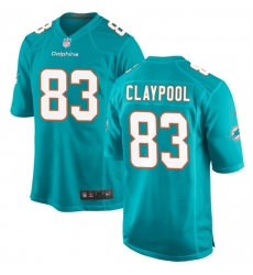 Men Miami Dolphins 83 Chase Claypool Aqua Stitched Game Football Jersey Men Miami Dolphins 83 Chase Claypool Aqua Stitched Game Football Jersey