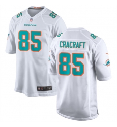 Men Miami Dolphins 85 River Cracraft White Stitched Game Jersey Men Miami Dolphins 85 River Cracraft White Stitched Game Jersey