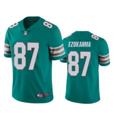 Men Miami Dolphins 87 Erik Ezukanma Aqua Color Rush Limited Stitched Football Jersey Men Miami Dolphins 87 Erik Ezukanma Aqua Color Rush Limited Stitched Football Jersey