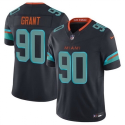 Men Miami Dolphins 90 Kenneth Grant Black 2025 F U S E Rivalries Vapor Limited Stitched Football Jersey