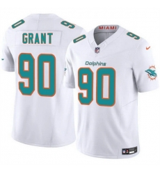 Men Miami Dolphins 90 Kenneth Grant White 2025 Draft F U S E Vapor Limited Stitched Football Jersey Men Miami Dolphins 90 Kenneth Grant White 2025 Draft F U S E Vapor Limited Stitched Football Jersey