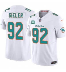 Men Miami Dolphins 92 Zach Sieler White 2025 F U S E With 2 Star C Patch Vapor Limited Stitched Football Jersey Men Miami Dolphins 92 Zach Sieler White 2025 F U S E With 2 Star C Patch Vapor Limited Stitched Football Jersey